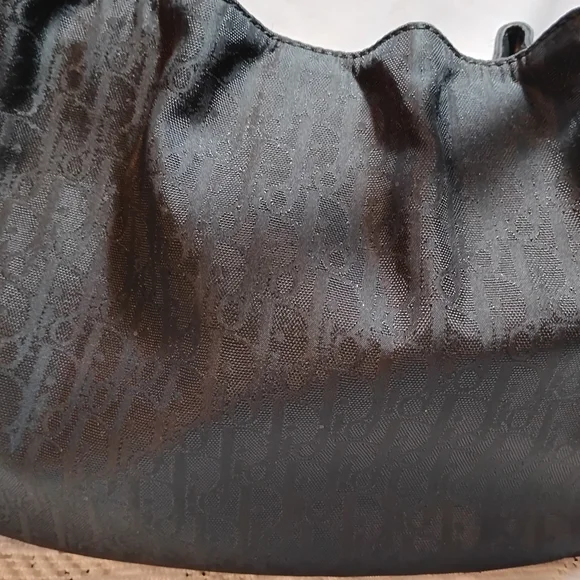 CHRISTIAN DIOR Black Canvas LOGO Bag - Picture 7 of 15